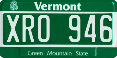 VT license plate XRO946