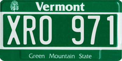 VT license plate XRO971