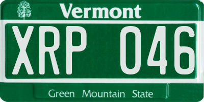 VT license plate XRP046