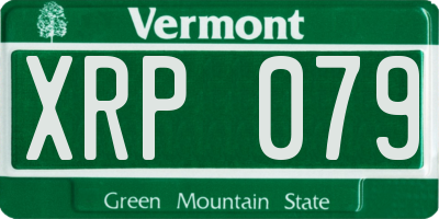 VT license plate XRP079