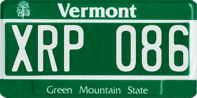 VT license plate XRP086
