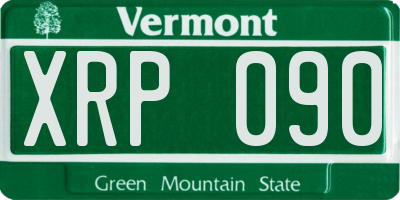 VT license plate XRP090