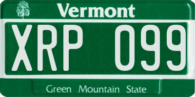 VT license plate XRP099