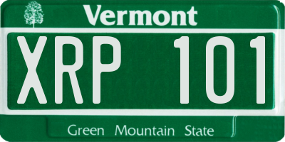 VT license plate XRP101
