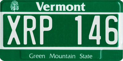 VT license plate XRP146