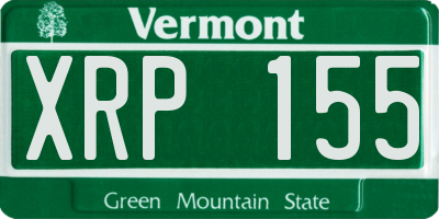 VT license plate XRP155