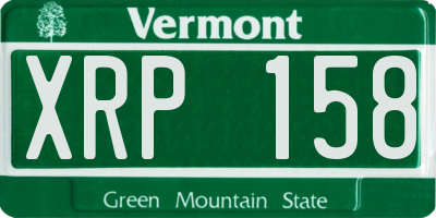 VT license plate XRP158