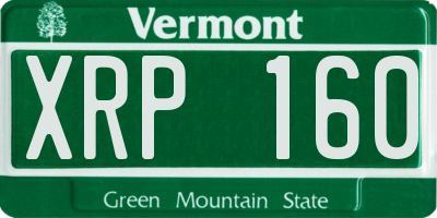 VT license plate XRP160
