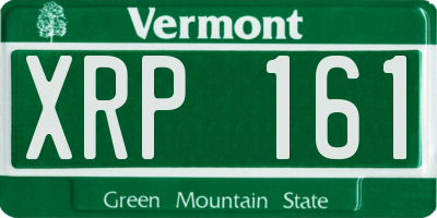 VT license plate XRP161