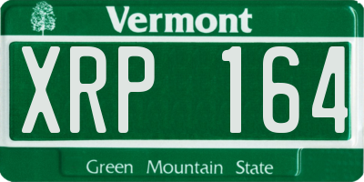 VT license plate XRP164