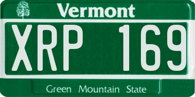 VT license plate XRP169