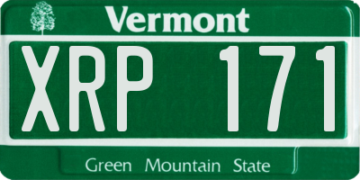 VT license plate XRP171