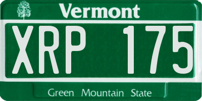 VT license plate XRP175