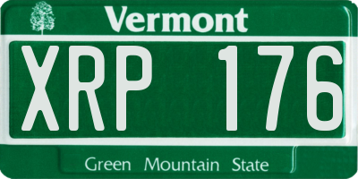 VT license plate XRP176