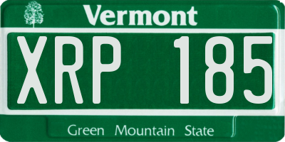 VT license plate XRP185