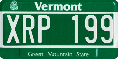 VT license plate XRP199