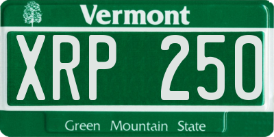 VT license plate XRP250