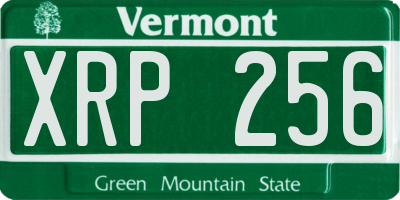 VT license plate XRP256