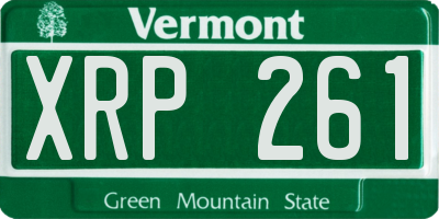 VT license plate XRP261