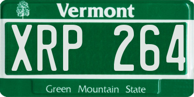 VT license plate XRP264