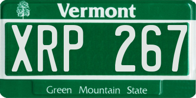 VT license plate XRP267