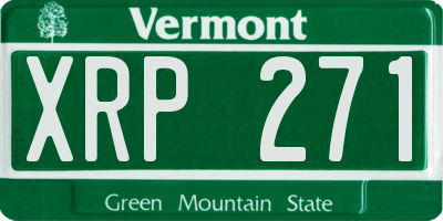 VT license plate XRP271