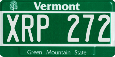 VT license plate XRP272