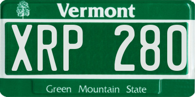 VT license plate XRP280