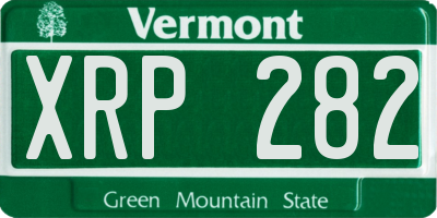 VT license plate XRP282