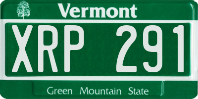 VT license plate XRP291