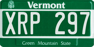 VT license plate XRP297