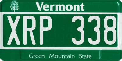 VT license plate XRP338