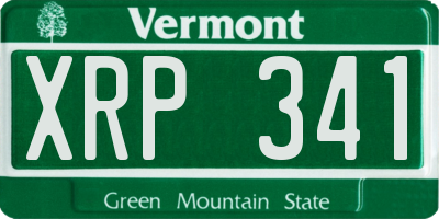 VT license plate XRP341
