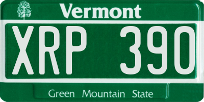 VT license plate XRP390