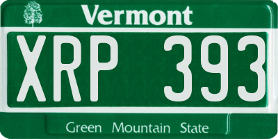 VT license plate XRP393