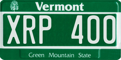 VT license plate XRP400