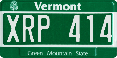 VT license plate XRP414