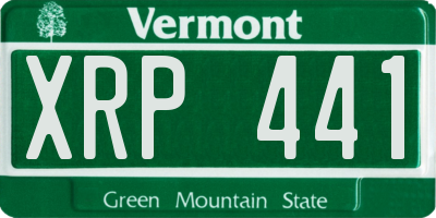 VT license plate XRP441