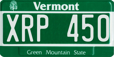 VT license plate XRP450