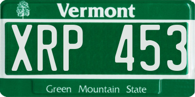 VT license plate XRP453