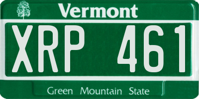 VT license plate XRP461