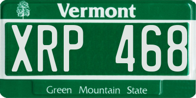 VT license plate XRP468