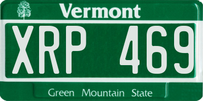 VT license plate XRP469