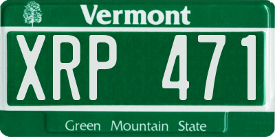 VT license plate XRP471