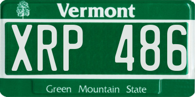 VT license plate XRP486