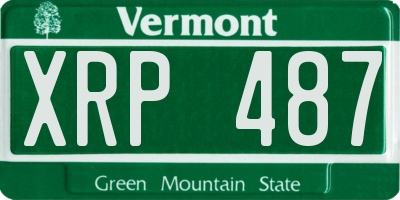 VT license plate XRP487