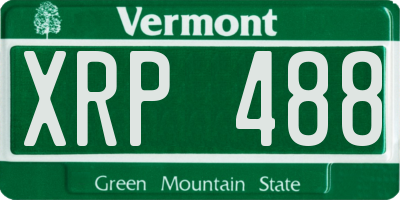 VT license plate XRP488