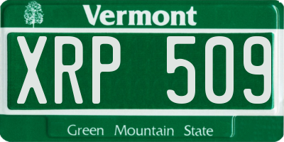 VT license plate XRP509