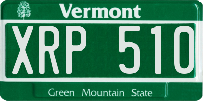 VT license plate XRP510