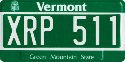 VT license plate XRP511